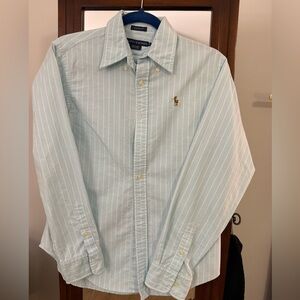 Ralph Lauren Men's Sky Blue Pinstripe Shirt